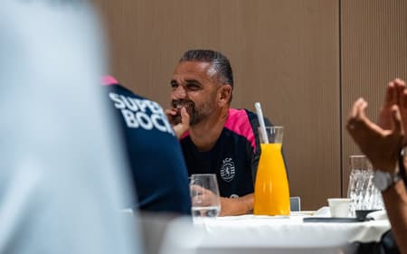 Técnico do Sporting, Rui Borges durante a pré-temporada da equipe portuguesa