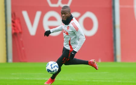Enner Valencia, atacante o Internacional, durante treino no CT Parque Gigante