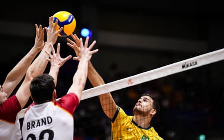 Brasil x Alemanha, pela Liga das Nações de vôlei masculino (foto: volleyballworld)