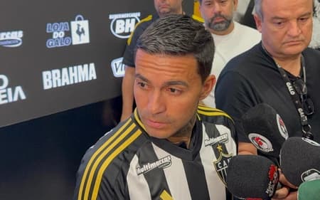 Dudu apresentado no Atlético-MG (Foto: Pedro Miguel / Lance!)