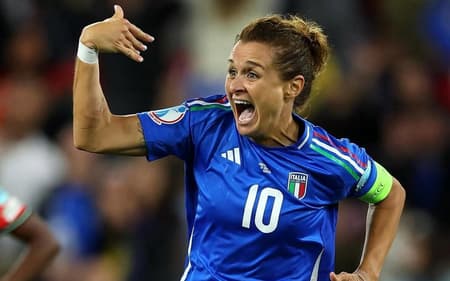 Diana Ramos comemora gol de Portugal diante da Itália. (Foto: Itália/Divulgação)