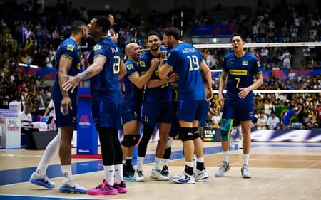 O Brasil venceu a Turquia por 3 sets a 1 pela VNL Masculina (Foto: Divulgação/Volleyball World)