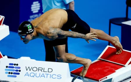 Guilherme Caribé no Mundial de Natação, em Singapura (Foto: Satiro Sodré / SSPress / CBDA)