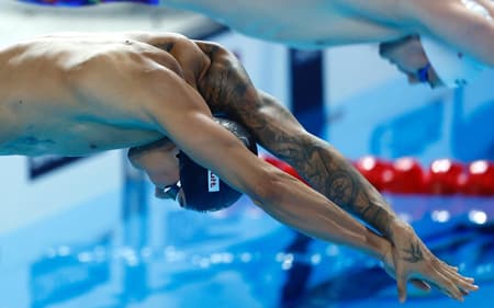 Guilherme Caribé em estreia no Mundial de Esportes Aquáticos de Singapura (Foto: Satiro Sodré/SSPress/CBDA)