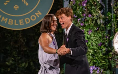 Swiatek e Sinner dançam no Jantar de Gala de Wimbledon (Divulgação)