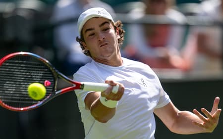 João Fonseca na estreia de Wimbledon (Divulgação)