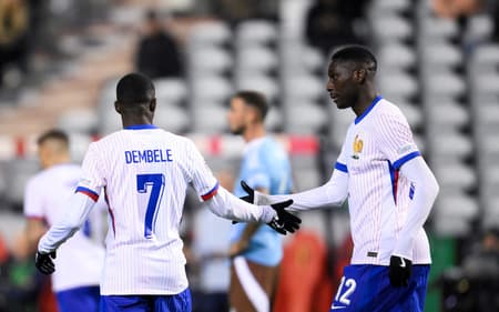Kolo Muani foi autor dos gols da França contra a Bélgica (Foto: John Thys/AFP)