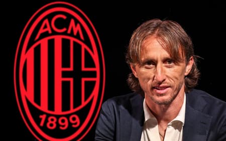 Modric apresentado pelo Milan (Foto: Reprodução/Milan)