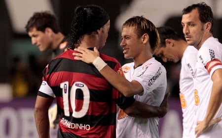 santos x flamengo neymar ronaldinho 2011