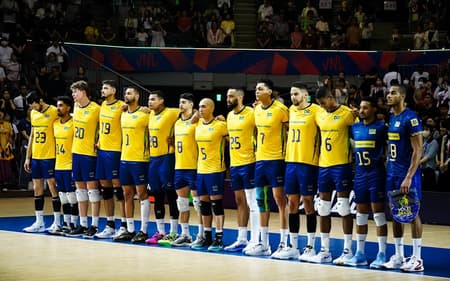 O Brasil venceu a Argentina por 3 sets a 1 pela VNL Masculina (Foto: Divulgação/Volleyball World)