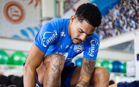 Gilberto faz treino na academia (Foto: Letícia Martins/EC Bahia)
