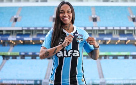 Atacante Kim Campos reforça o Grêmio nesta temporada. (Divulgação/Grêmio FBP)