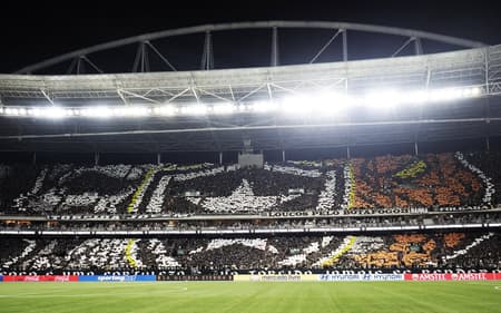 Mosaico da torcida do Botafogo no Nilton Santos (Foto: Vítor Silva/Botafogo)