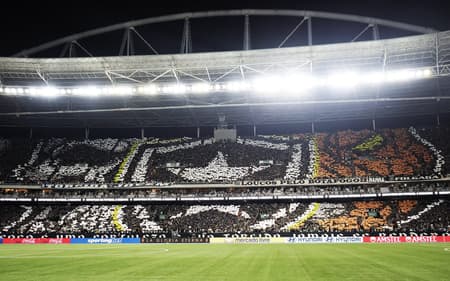 Mosaico da torcida do Botafogo no Nilton Santos (Foto: Vítor Silva/Botafogo)