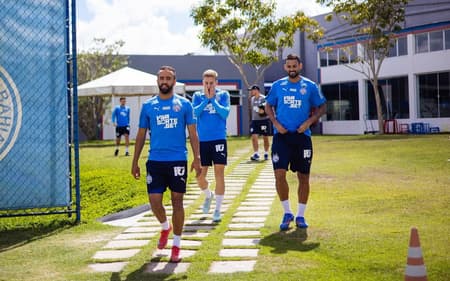 Jogadores do Bahia em treino no CT Evaristo de Macedo (Foto: Letícia Martins / EC Bahia)