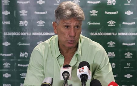 Renato Gaúcho em coletiva após Bahia x Fluminense (Foto: MARCELO GONÇALVES / FLUMINENSE F.C.)