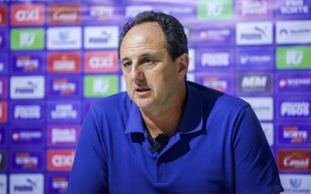 Rogério Ceni em entrevista coletiva após derrota para o Mirassol (Foto: Rafael Rodrigues / EC Bahia)
