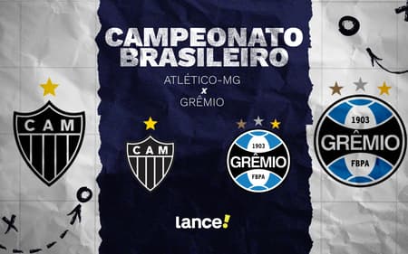 Atlético-MG x Grêmio. (Imagem: Arte Lance!)