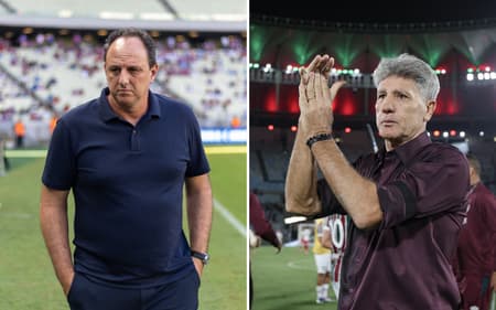 Rogério Ceni e Renato Gaúcho (Fotos: Baggio Rodrigues/AGIF e Marcelo Gonçalves/Fluminense)