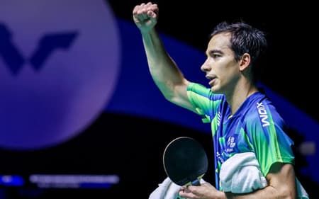 Calderano vence Junsung e avança apra a final do WTT de Foz. Foto: Abelardo Mendes Jr/ CalderanoTM