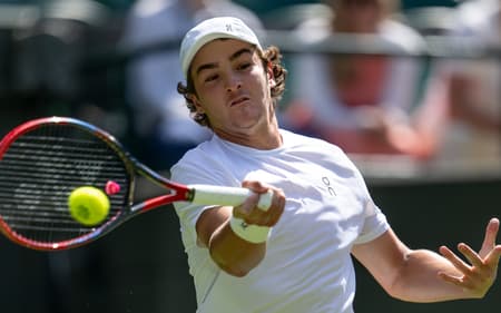 João Fonseca na estreia de Wimbledon (Divulgação)