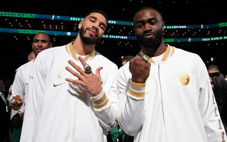 New York Knicks v Boston Celtics - Jayson Tatum e Jaylen Brown