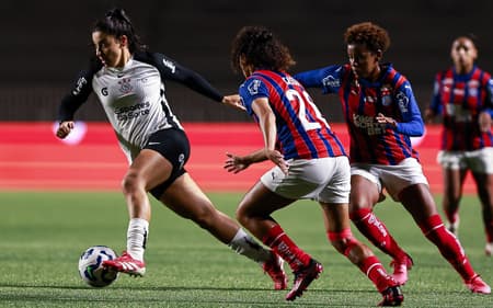 Duda Sampaio fez o segundo gol do Corinthians diante do Bahia. (Foto: Rebeca Reis/ Staff Images Woman/ CBF)