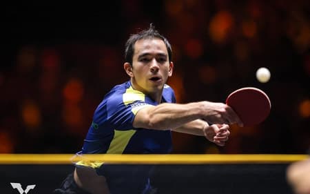 Hugo Calderano na vitória no China Smash (Foto: Divulgação/WTT)