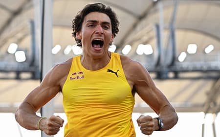 A emoção de Duplantis com mais um recorde mundial