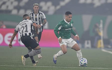 Vitor Roque em Botafogo x Palmeiras (Foto: Thiago Ribeiro/AGIF)