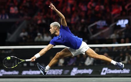 Alcaraz na Laver Cup. (Divulgação /Laver Cup)