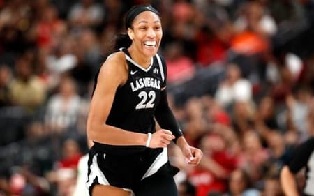 A'ja Wilson, atleta do Las Vegas Aces (Foto: Wendell Cruz/ Imagn Images)