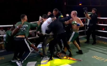 Briga generalizada marcou o fim da luta entre Popó e Wanderlei Silva