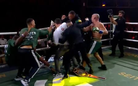 Briga generalizada marcou o fim da luta entre Popó e Wanderlei Silva