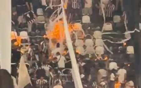 Botafogo Vasco incêndio