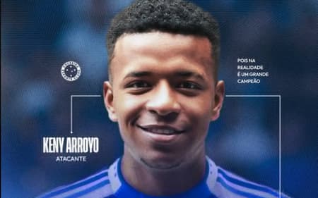 Atacante Keny Arroyo, do Cruzeiro(Foto: Reprodução X/Cruzeiro)