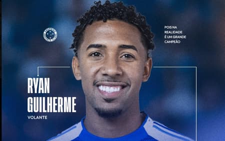 Volante Ryan Guilherme, do Cruzeiro (Foto: Reprodução X/Cruzeiro)