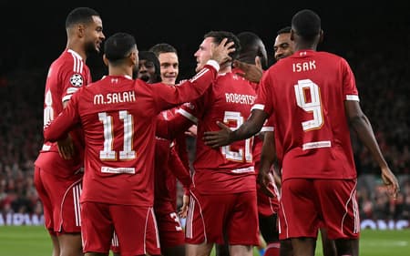 O Liverpool derrotou o Atlético de Madrid, por 3 a 2, pela Champions League (Foto: Oli Scarff/AFP)