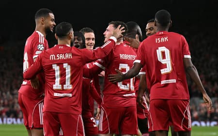 O Liverpool derrotou o Atlético de Madrid, por 3 a 2, pela Champions League (Foto: Oli Scarff/AFP)