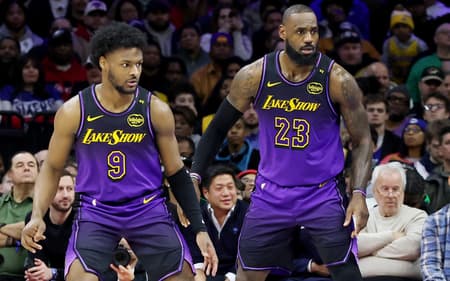 LeBron James - Bronny James - Los Angeles Lakers - NBA