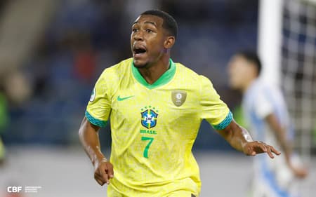 Rayan fez o gol do Brasil (foto: Rafael Ribeiro / CBF)