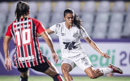 Santos e São Paulo empataram na oitava rodada do Paulistão Feminino (Foto: Raul Baretta/Santos FV)