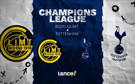 Bodo Glimt x Tottenham: segunda rodada da fase de liga da Champions League (Foto: Arte/Lance!)