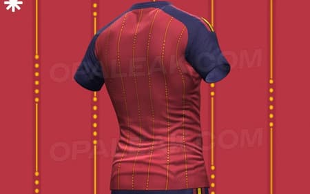 Suposta nova camisa 1 da Espanha para a Copa do Mundo 2026 (Foto: Reprodução/Footy Headlines)