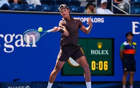 Guto Miguel em ação no US Open (Foto: Manuela Davies/USTA)