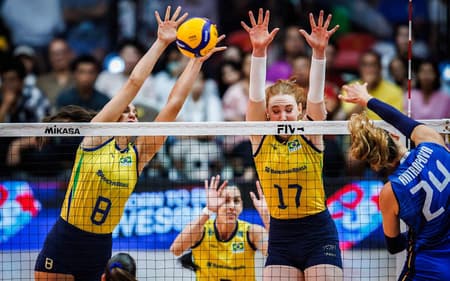 kudiess bloqueio volei brasil Foto: Volleyball World / Divulgação)