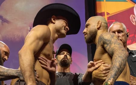 Lopes e Silva se encaram antes do Noche UFC (Foto: Reprodução Instagram UFCEurope)
