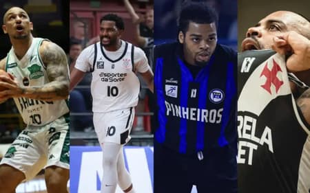 Montagem dos times brasileiros participantes da Liga Sul-Americana de Basquete 2025