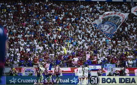 Torcida do Bahia lota a Arena Fonte Nova contra o Flamengo (Foto: Letícia Martins/EC Bahia)