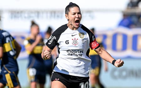 Gabi Zanotti comemora gol pela Libertadores Feminina. (Staff Images Woman/CONMEBOL)